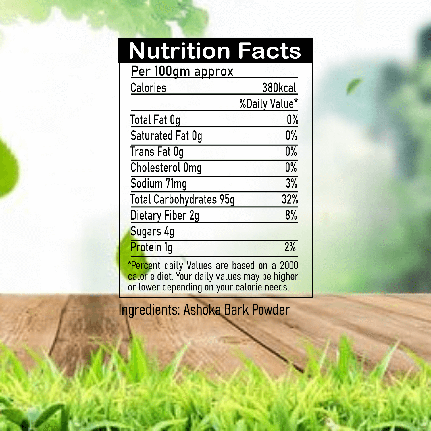 Vedahillz Ashoka Bark Powder Made from Finely Ground Ashoka Tree Bark